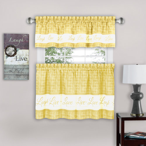 Wayfair | Yellow & Gold Valances & Kitchen Curtains You'll Love in 2023